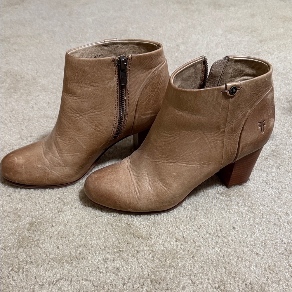 Frye Women's Brown Leather Ankle Booties